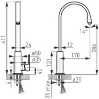 Смеситель Ferro Zicco BZI4BL - Превью изображения №2 — Интернет-магазин Time-Shop