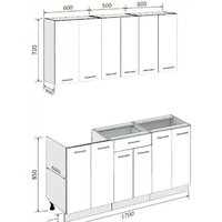 Готовая кухня Кортекс-мебель Корнелия Лира-лайт 1.7м (капучино/оникс/мадрид) - Превью изображения №3 — Интернет-магазин Time-Shop