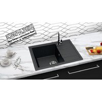 Кухонная мойка Berge BR-5850 + смеситель AM.PM Like F8007122 (черный) - Превью изображения №4 — Интернет-магазин Time-Shop