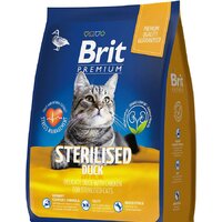 Brit Premium Cat Sterilized Duck & Chicken для взрослых стерилизованных кошек с уткой и курицей 8 кг