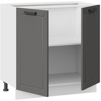 Шкаф напольный Трия Лорас 1Н8 (белый/холст вулкан) - Превью изображения №2 — Интернет-магазин Time-Shop