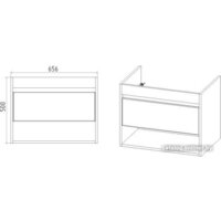  Viant Тумба под умывальник Бостон Como 70 VBOS70COG-T1YP - Превью изображения №3 — Интернет-магазин Time-Shop