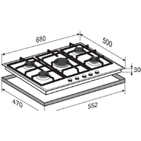 Варочная панель Zigmund & Shtain G 12.7 X - Превью изображения №3 — Интернет-магазин Time-Shop