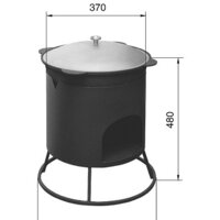 Печь под казан Везувий Печь под казан Малая 12л - Превью изображения №2 — Интернет-магазин Time-Shop