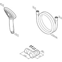Душевой гарнитур  AM.PM Gem F0119022 (черный) - Превью изображения №4 — Интернет-магазин Time-Shop