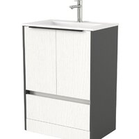 Дабер Тумба под умывальник 017 WeltWasser Deilbach 7517-60 Т17.6W.0.20Ч (белый древесный/серый/ручка черная)