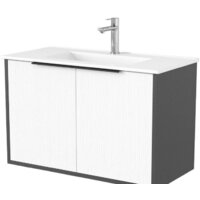  Дабер Тумба под умывальник 018 WeltWasser Deilbach 7517-80 Т18.8W.0.20Ч (белый древесный/серый/ручка черная) - Превью изображения №1 — Интернет-магазин Time-Shop