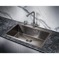 Кухонная мойка Milacio Denia 750 Steel MC.77509 (сталь воронёная) - Превью изображения №2 — Интернет-магазин Time-Shop