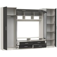 Стенка Олмеко Вена (белый/диамант серый/ДВПО белый) - Превью изображения №4 — Интернет-магазин Time-Shop