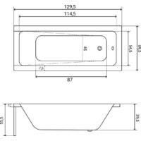 Ванна Lauter Estelle 130 21206030 (с ножками и сифоном 21Y11010 хром) - Превью изображения №35 — Интернет-магазин Time-Shop