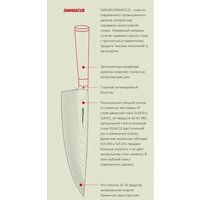 Кухонный нож Samura Damascus SD-0023 - Превью изображения №7 — Интернет-магазин Time-Shop