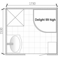 Душевая кабина Domani-Spa Delight 99 High DS01D99HWM10 (белый/сатин-матированное стекло) - Превью изображения №6 — Интернет-магазин Time-Shop