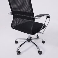 Офисное кресло AksHome Iris Chrome DMS (хром/черный) - Превью изображения №3 — Интернет-магазин Time-Shop