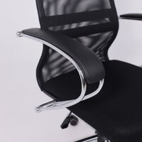 Офисное кресло AksHome Iris Chrome DMS (хром/черный) - Превью изображения №6 — Интернет-магазин Time-Shop