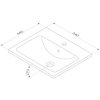 Умывальник AM.PM X-Joy M85AWCC0552WG64 (белый глянец) - Превью изображения №3 — Интернет-магазин Time-Shop
