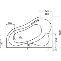 Ванна Santek Ибица 150x100 L (1WH112034) - Превью изображения №3 — Интернет-магазин Time-Shop