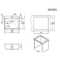 Кухонная мойка Granula GR-5951 (графит матовый) - Превью изображения №3 — Интернет-магазин Time-Shop