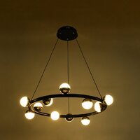 Подвесная люстра BayerLux Рикардо 10385951 (черный/золото) - Превью изображения №3 — Интернет-магазин Time-Shop