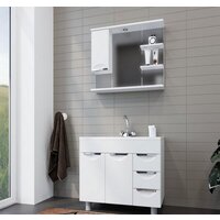  Mixline Шкаф с зеркалом Этьен 80 L 540870 (с подсветкой) - Превью изображения №3 — Интернет-магазин Time-Shop