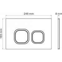 Унитаз подвесной Roxen Attach 966940 (кнопка хром глянец) - Превью изображения №7 — Интернет-магазин Time-Shop