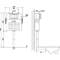 Унитаз подвесной Roxen Attach 966940 (кнопка хром глянец) - Превью изображения №6 — Интернет-магазин Time-Shop