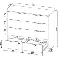 Комод Интерлиния Концепт КТ-К117 (бетон/антрацит) - Превью изображения №5 — Интернет-магазин Time-Shop