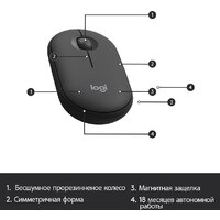 Офисный набор Logitech MK470 Slim Wireless Combo 920-009204 (графитовый) - Превью изображения №8 — Интернет-магазин Time-Shop