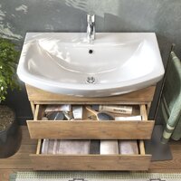  Vigo Тумба под умывальник Wing 600-0-2 Балтика навесная (дуб золотой) - Превью изображения №6 — Интернет-магазин Time-Shop