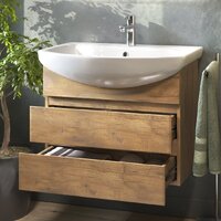  Vigo Тумба под умывальник Wing 600-0-2 Балтика навесная (дуб золотой) - Превью изображения №4 — Интернет-магазин Time-Shop