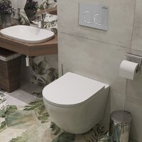 Унитаз подвесной Roxen Antares One Rimless 6 в 1 StounFix Dual Fresh 557682 (кнопка: матовая) - Превью изображения №8 — Интернет-магазин Time-Shop