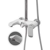 Душевая система  Hansberge H5033 (белый хром) - Превью изображения №3 — Интернет-магазин Time-Shop