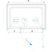 Душевая дверь RGW HO-012B 110 (черный/прозрачное стекло) - Превью изображения №4 — Интернет-магазин Time-Shop