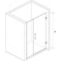 Душевая дверь RGW HO-012B 110 (черный/прозрачное стекло) - Превью изображения №5 — Интернет-магазин Time-Shop