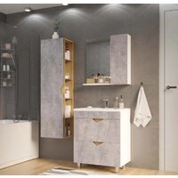  Doratiz Шкаф с зеркалом Фьорд 70 R 2711.159 (дуб бунратти/цемент) - Превью изображения №12 — Интернет-магазин Time-Shop