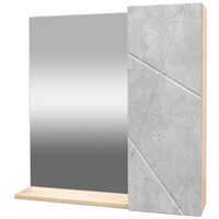  Doratiz Шкаф с зеркалом Фьорд 70 R 2711.159 (дуб бунратти/цемент) - Превью изображения №3 — Интернет-магазин Time-Shop