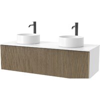 ЗОВ Тумба под умывальник Кито 120 K120LW0MRMC (белый/тростник)