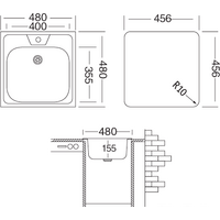 Кухонная мойка Ukinox Классика CLM480.480 ----4K 0C- - Превью изображения №2 — Интернет-магазин Time-Shop