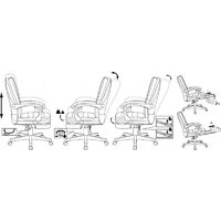 Офисное кресло Бюрократ T-9950MSG-F (черный, экокожа) - Превью изображения №12 — Интернет-магазин Time-Shop