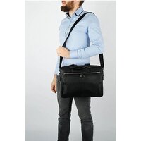 Мужская сумка Poshete 249-8132-18-BLK (черный) - Превью изображения №6 — Интернет-магазин Time-Shop