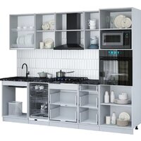 Готовая кухня Интерлиния Мила Gloss 2.65-ПМ3 (красный глянец/красный глянец/кастилло темный) - Превью изображения №4 — Интернет-магазин Time-Shop