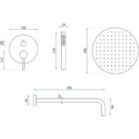 Душевая система  Rea Lungo REA-P4111 (розовое золото) - Превью изображения №9 — Интернет-магазин Time-Shop