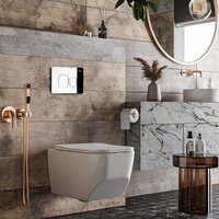 Унитаз подвесной Roxen Boro One Rimless 6 в 1 StounFix Dual Fresh 552158 (кнопка: хром) - Превью изображения №11 — Интернет-магазин Time-Shop