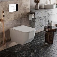 Унитаз подвесной Roxen Boro One Rimless 6 в 1 StounFix Dual Fresh 552158 (кнопка: хром) - Превью изображения №9 — Интернет-магазин Time-Shop