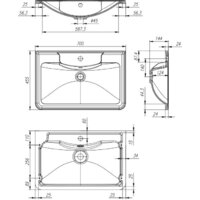 Умывальник BelBagno BB700/455-LV-MR-ALR - Превью изображения №2 — Интернет-магазин Time-Shop