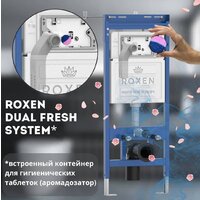 Унитаз подвесной Roxen Vine Tornado в комплекте с инсталляцией StounFix Dual Fresh 6 в 1 979021 (кнопка: оружейная сталь/металл) - Превью изображения №8 — Интернет-магазин Time-Shop