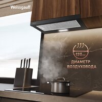 Кухонная вытяжка Weissgauff TEL 600 2M Black Glass - Превью изображения №11 — Интернет-магазин Time-Shop