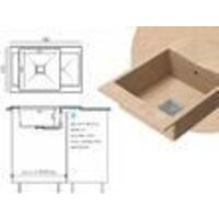 Кухонная мойка Polygran Blade 760 (песочный) - Превью изображения №3 — Интернет-магазин Time-Shop