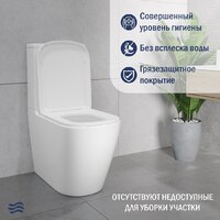 Унитаз напольный Lauter Vortex 2110012VF + гигиенический душ Tera 21GN9011CH - Превью изображения №5 — Интернет-магазин Time-Shop