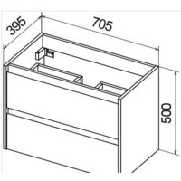  BelBagno Тумба под умывальник Kraft 39-700/390-2C-SO-RNN (rovere nebras.) - Превью изображения №2 — Интернет-магазин Time-Shop