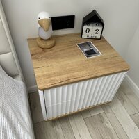 Тумба Shtabe Royal 5002 эко (белый/дуб кантри золотой) - Превью изображения №3 — Интернет-магазин Time-Shop